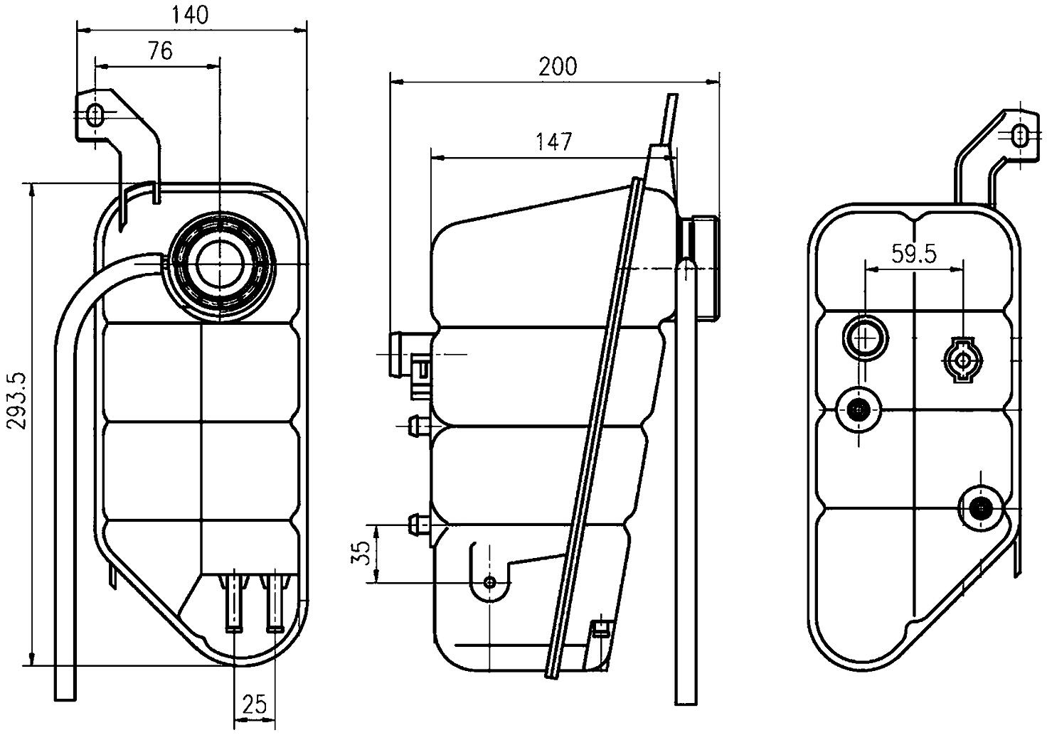 Mercedes Expansion Tank 2205000049 - Behr 376755131